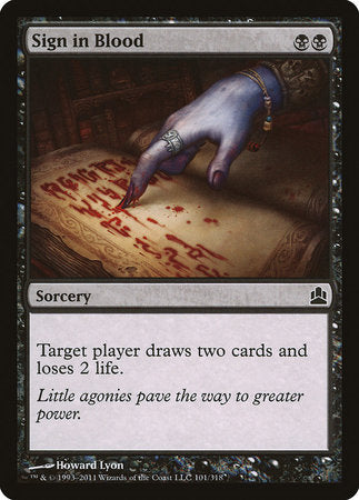 Sign in Blood [Commander 2011] | The Time Vault CA