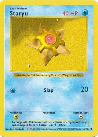 Staryu (65/102) [Base Set Shadowless Unlimited] | The Time Vault CA