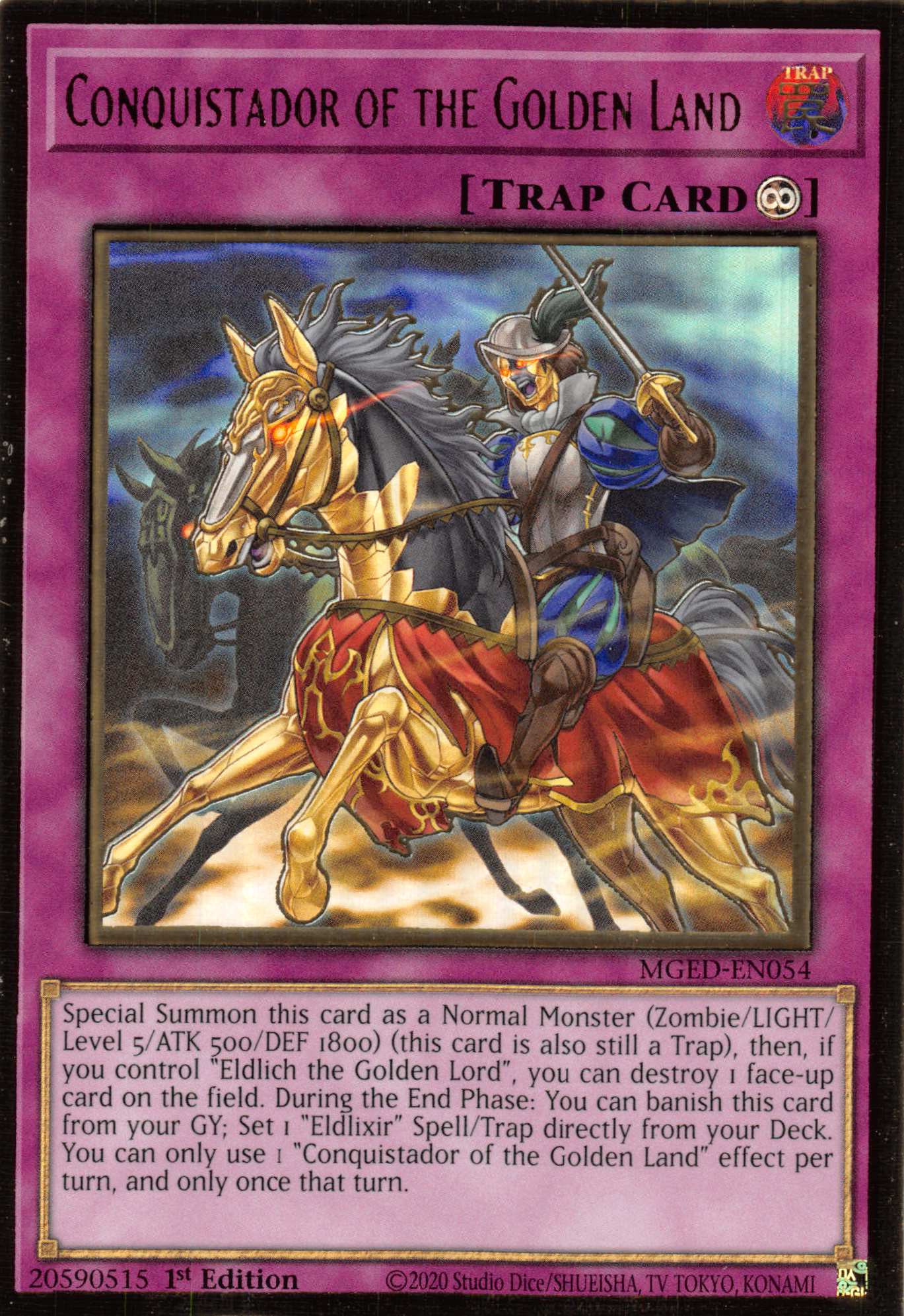 Conquistador of the Golden Land [MGED-EN054] Gold Rare | The Time Vault CA