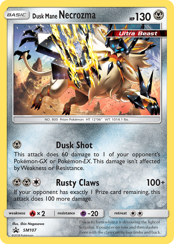 Dusk Mane Necrozma (SM107) [Sun & Moon: Black Star Promos] | The Time Vault CA