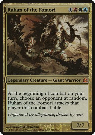 Ruhan of the Fomori (Oversized) [Commander 2011 Oversized] | The Time Vault CA