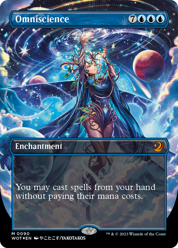 Omniscience (Anime Borderless) (Confetti Foil) [Wilds of Eldraine: Enchanting Tales] | The Time Vault CA