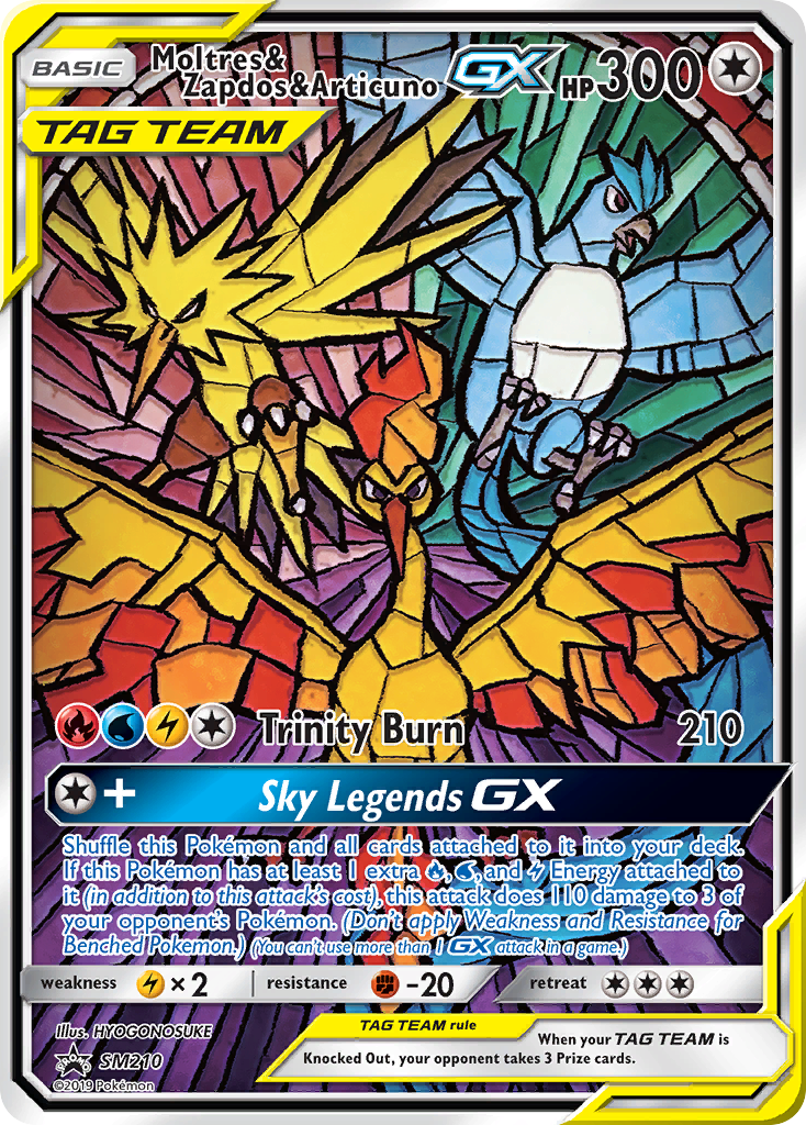 Moltres & Zapdos & Articuno GX (SM210) [Sun & Moon: Black Star Promos] | The Time Vault CA