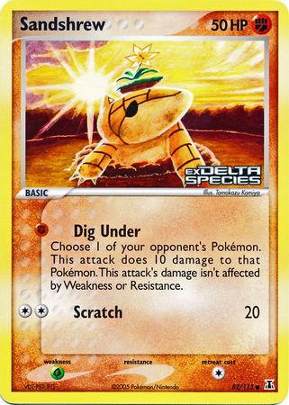 Sandshrew (82/113) (Stamped) [EX: Delta Species] | The Time Vault CA