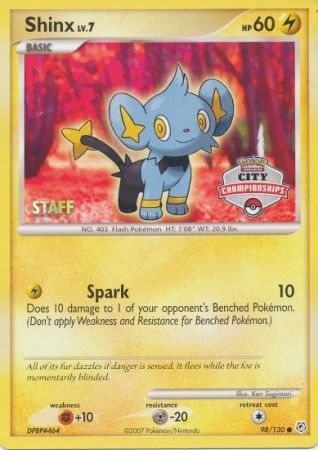 Shinx (98/130) (Staff City Championships Promo) [Nintendo: Black Star Promos] | The Time Vault CA