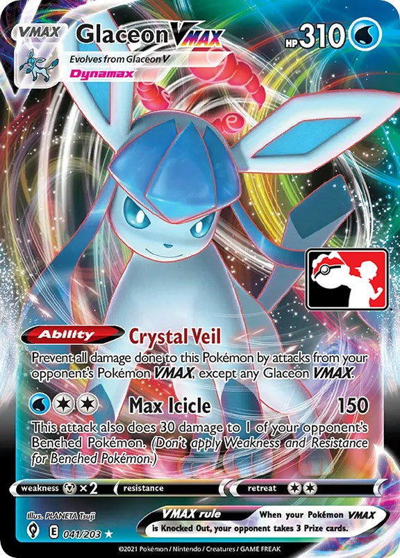 Glaceon VMAX (041/203) [Prize Pack Series One] | The Time Vault CA