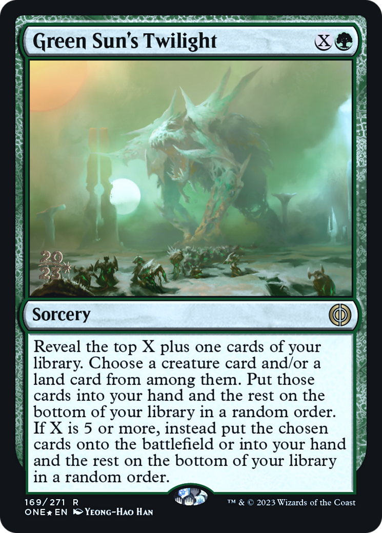 Green Sun's Twilight [Phyrexia: All Will Be One Prerelease Promos] | The Time Vault CA