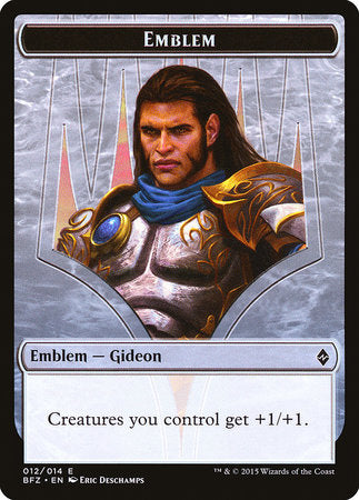 Emblem - Gideon, Ally of Zendikar [Battle for Zendikar Tokens] | The Time Vault CA