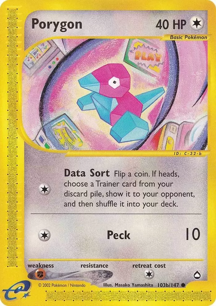 Porygon (103b/147) [Aquapolis] | The Time Vault CA