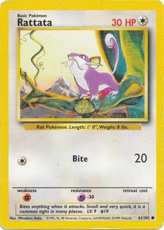 Rattata (61/102) [Base Set Unlimited] | The Time Vault CA