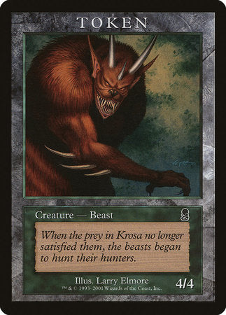 Beast Token (Odyssey) [Magic Player Rewards 2001] | The Time Vault CA