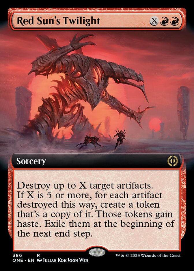 Red Sun's Twilight (Extended Art) [Phyrexia: All Will Be One] | The Time Vault CA