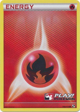 Fire Energy (106/114) (Play Pokemon Promo) [Black & White: Base Set] | The Time Vault CA