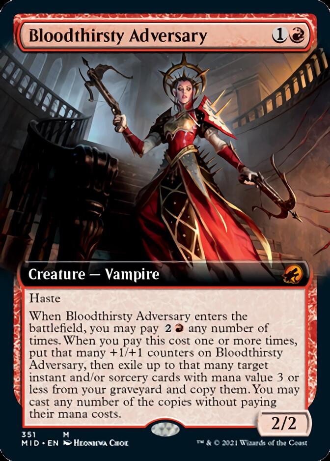 Bloodthirsty Adversary (Extended) [Innistrad: Midnight Hunt] | The Time Vault CA