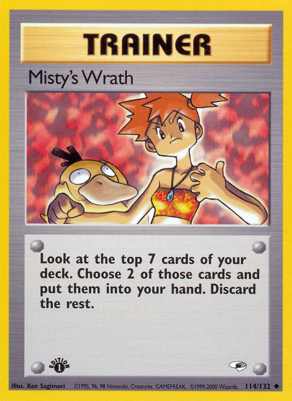 Misty's Wrath (114/132) [Gym Heroes 1st Edition] | The Time Vault CA