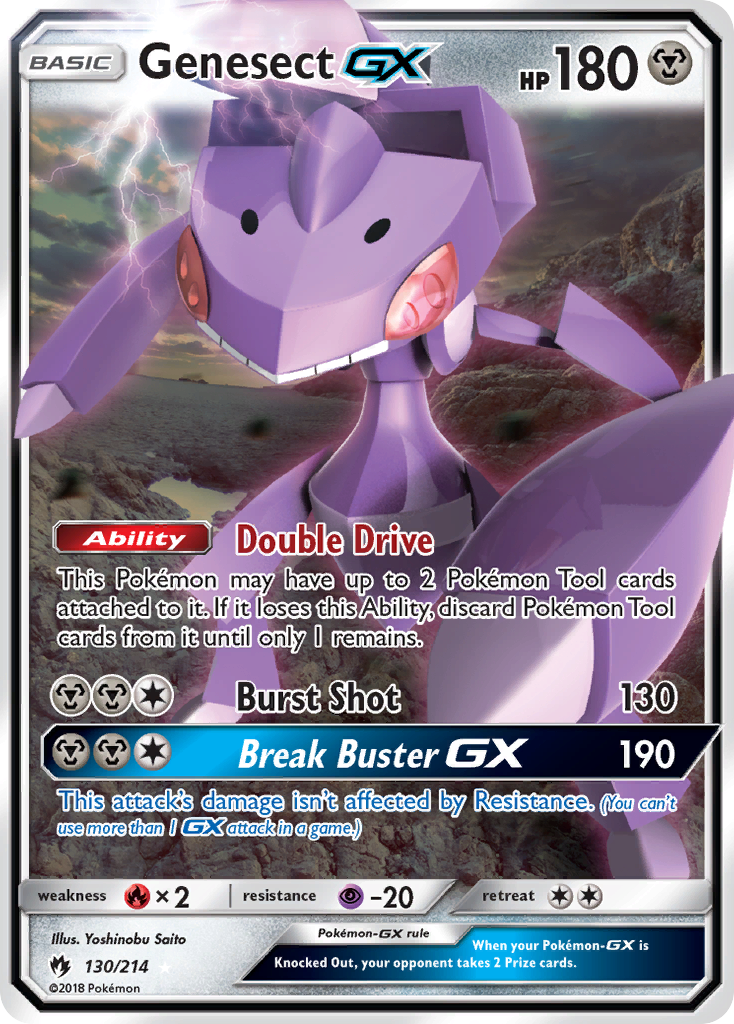 Genesect GX (130/214) [Sun & Moon: Lost Thunder] | The Time Vault CA