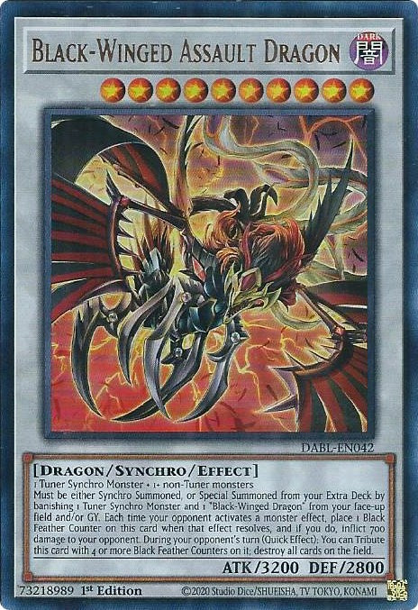 Black-Winged Assault Dragon [DABL-EN042] Ultra Rare | The Time Vault CA