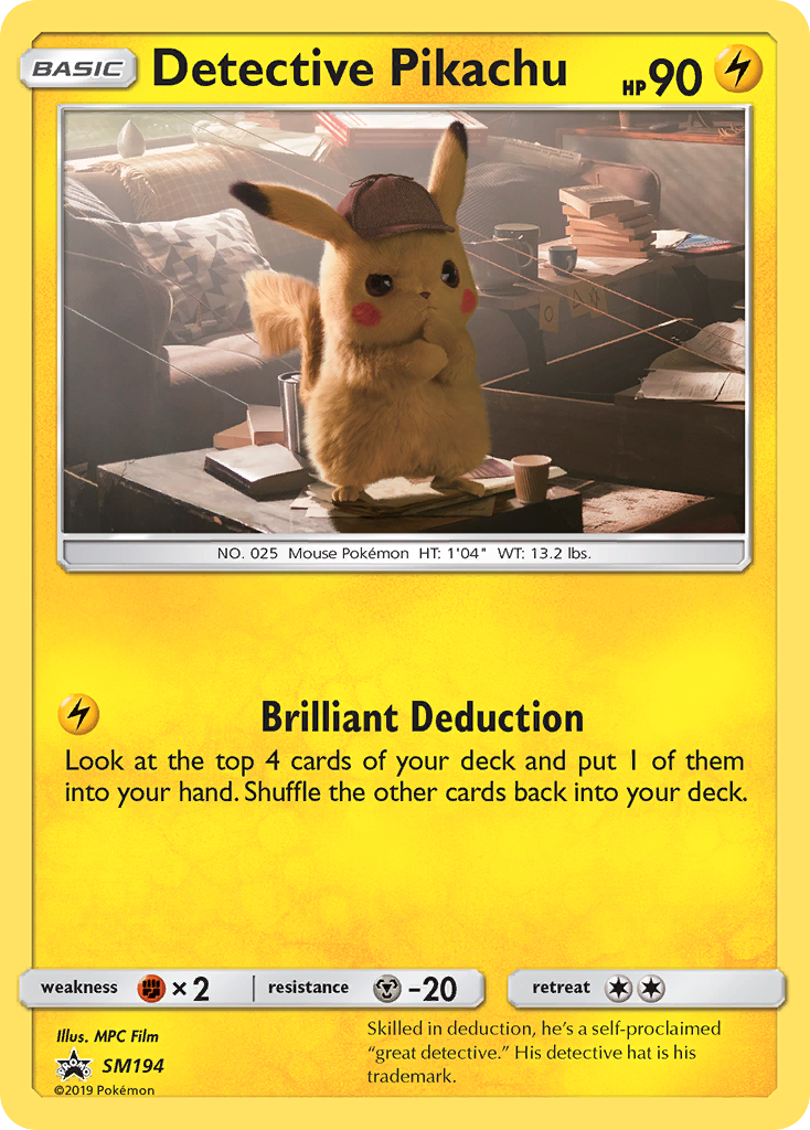 Detective Pikachu (SM194) [Sun & Moon: Black Star Promos] | The Time Vault CA