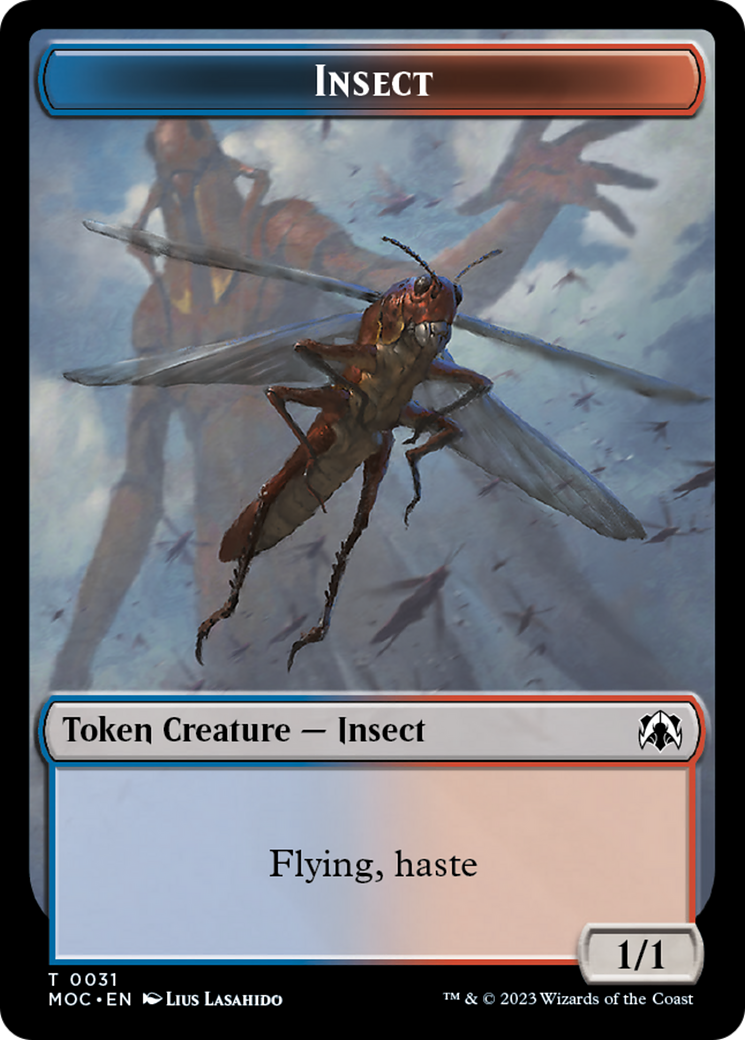 Soldier // Insect Double-Sided Token [March of the Machine Commander Tokens] | The Time Vault CA