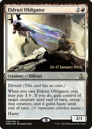 Eldrazi Obligator [Oath of the Gatewatch Promos] | The Time Vault CA