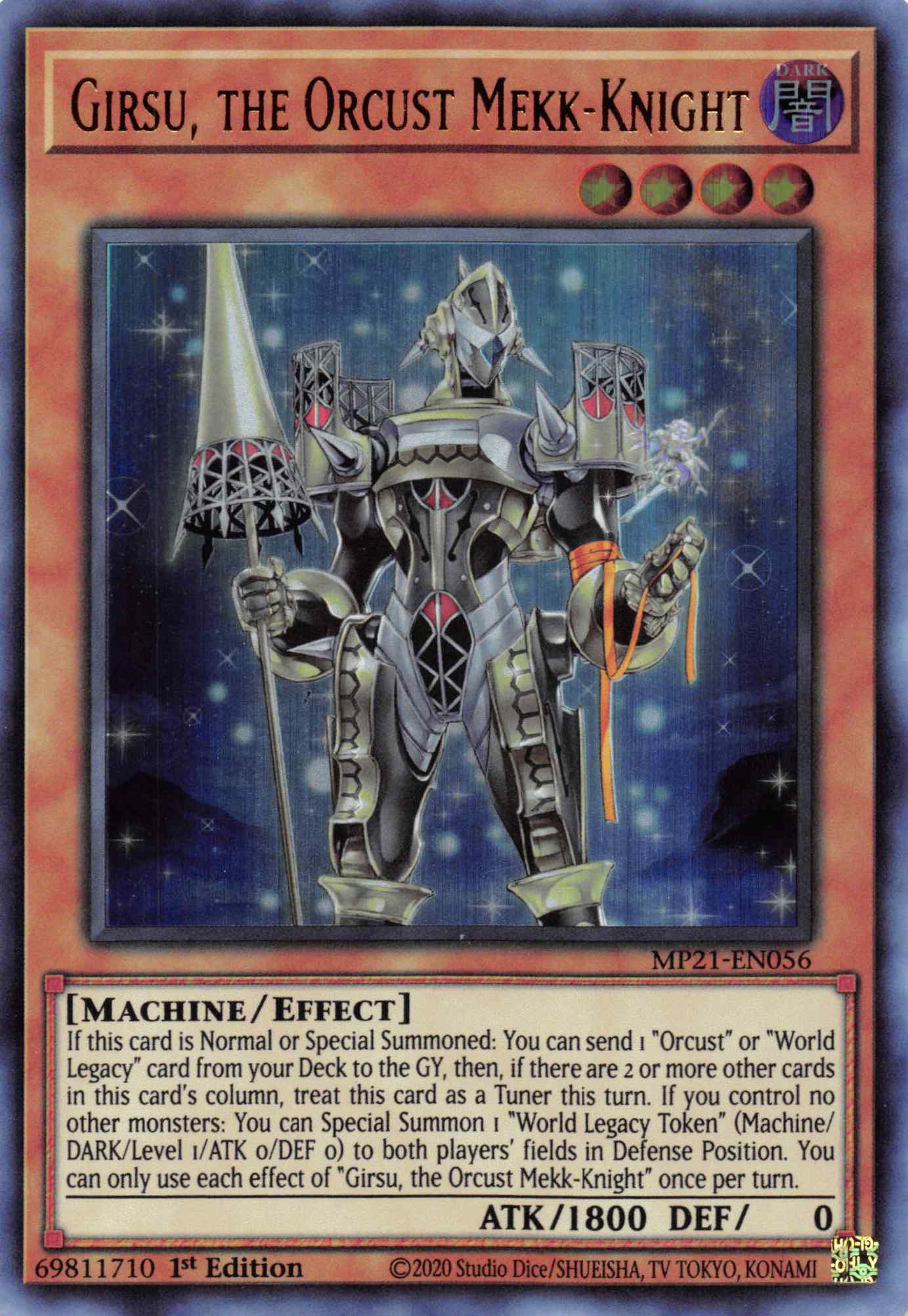 Girsu, the Orcust Mekk-Knight [MP21-EN056] Ultra Rare | The Time Vault CA