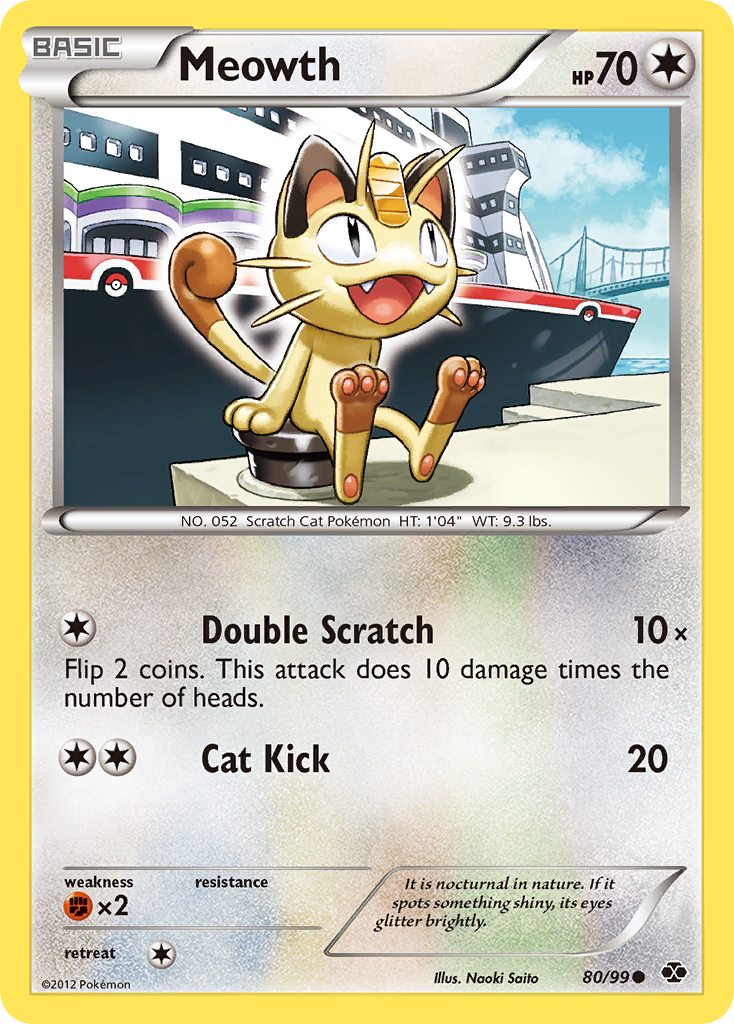 Meowth (80/99) [Black & White: Next Destinies] | The Time Vault CA