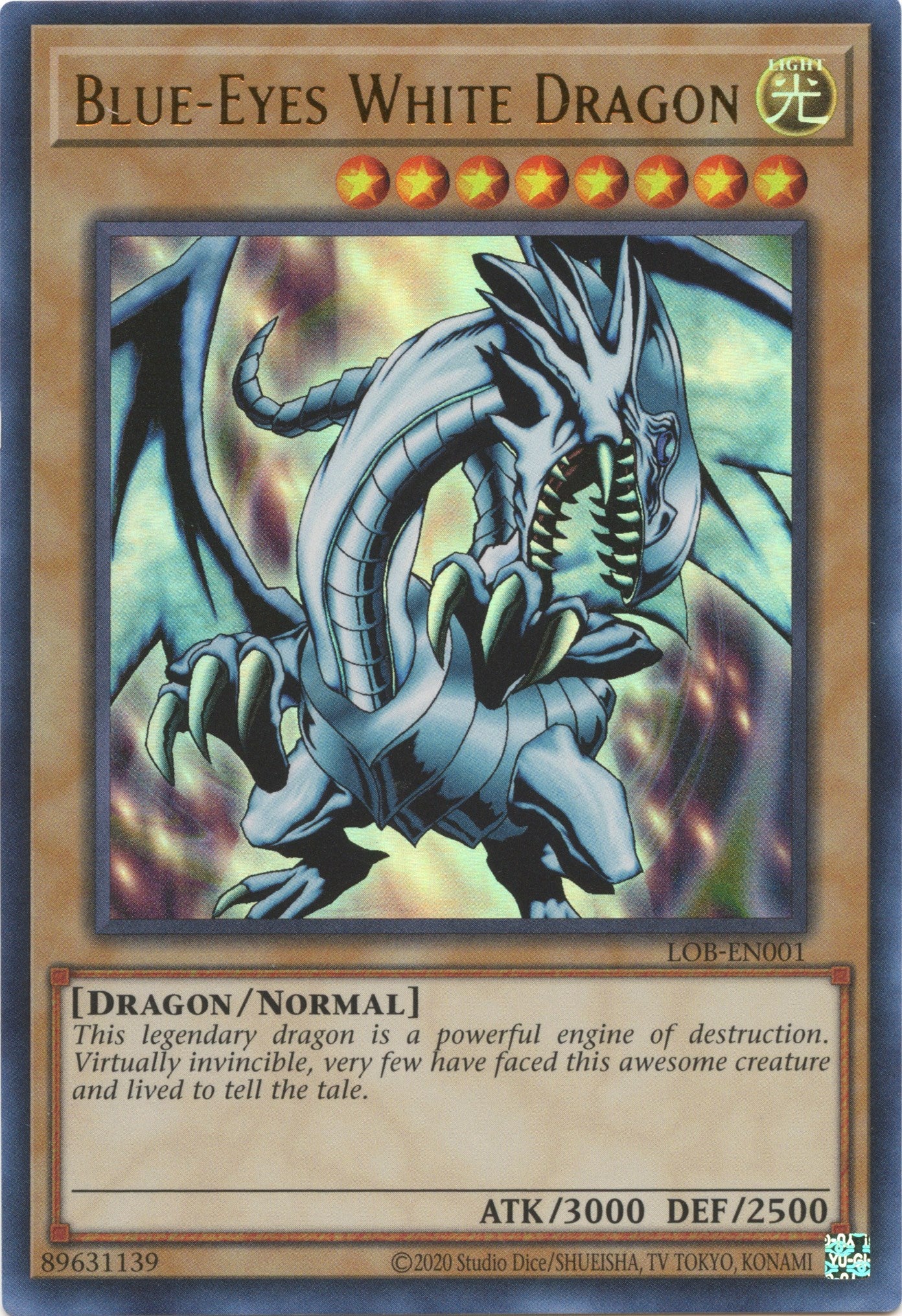 Blue-Eyes White Dragon (25th Anniversary) [LOB-EN001] Ultra Rare | The Time Vault CA