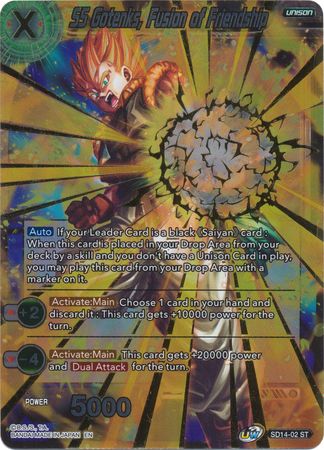 SS Gotenks, Fusion of Friendship (Gold Stamped / Starter Deck - Saiyan Wonder) (SD14-02) [Rise of the Unison Warrior] | The Time Vault CA