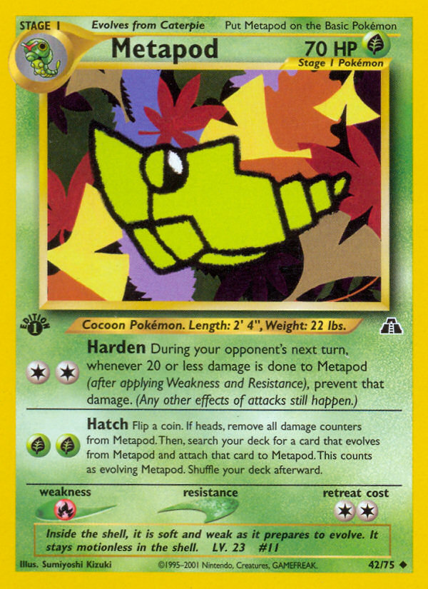 Metapod (42/75) [Neo Discovery 1st Edition] | The Time Vault CA