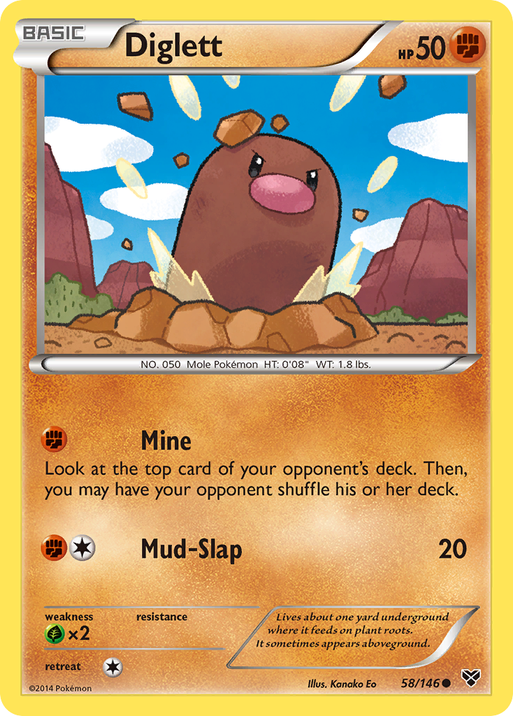 Diglett (58/146) [XY: Base Set] | The Time Vault CA