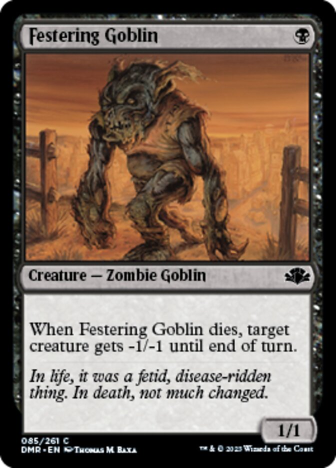 Festering Goblin [Dominaria Remastered] | The Time Vault CA