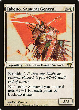 Takeno, Samurai General [Champions of Kamigawa] | The Time Vault CA