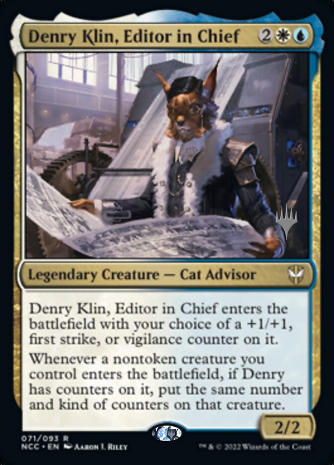 Denry Klin, Editor in Chief (Promo Pack) [Streets of New Capenna Commander Promos] | The Time Vault CA