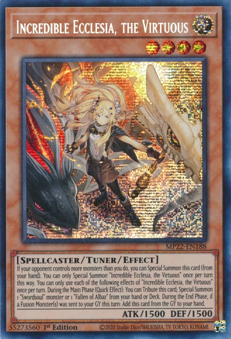 Incredible Ecclesia, the Virtuous [MP22-EN188] Prismatic Secret Rare | The Time Vault CA