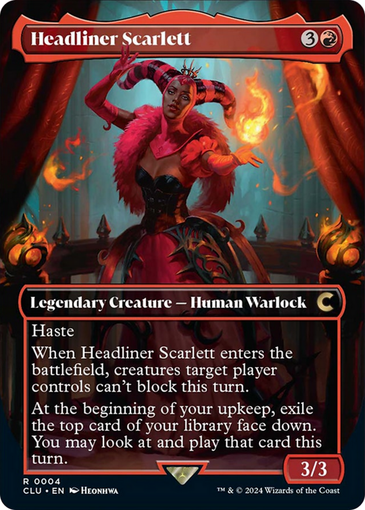 Headliner Scarlett (Borderless) [Ravnica: Clue Edition] | The Time Vault CA