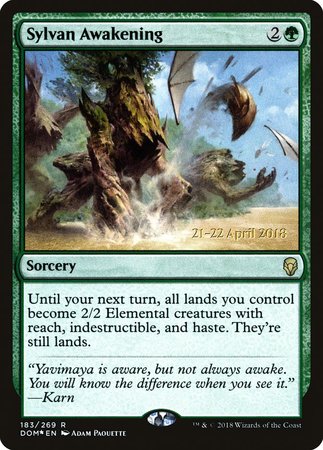 Sylvan Awakening [Dominaria Promos] | The Time Vault CA