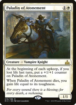 Paladin of Atonement [Rivals of Ixalan] | The Time Vault CA