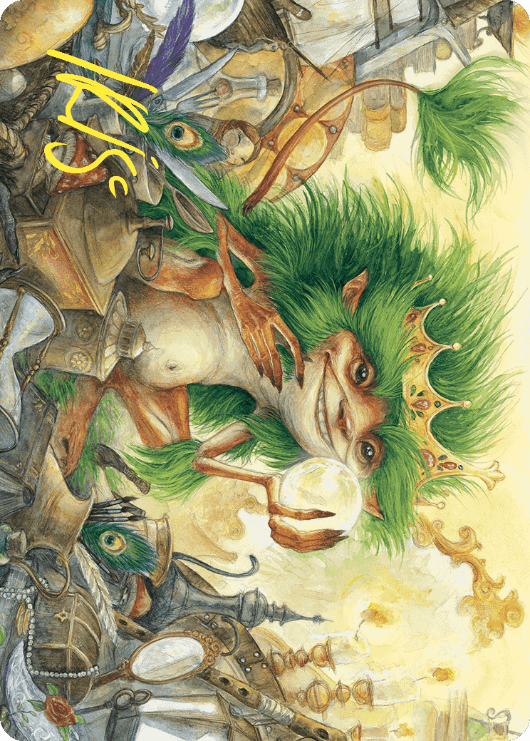 Knickknack Ouphe Art Card (Gold-Stamped Signature) [Wilds of Eldraine Art Series] | The Time Vault CA