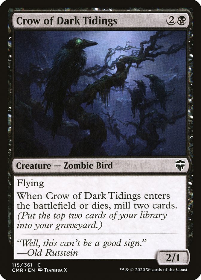 Crow of Dark Tidings [Commander Legends] | The Time Vault CA