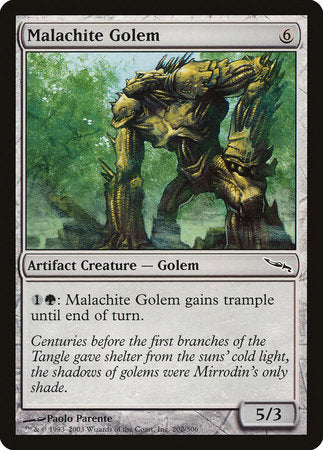 Malachite Golem [Mirrodin] | The Time Vault CA