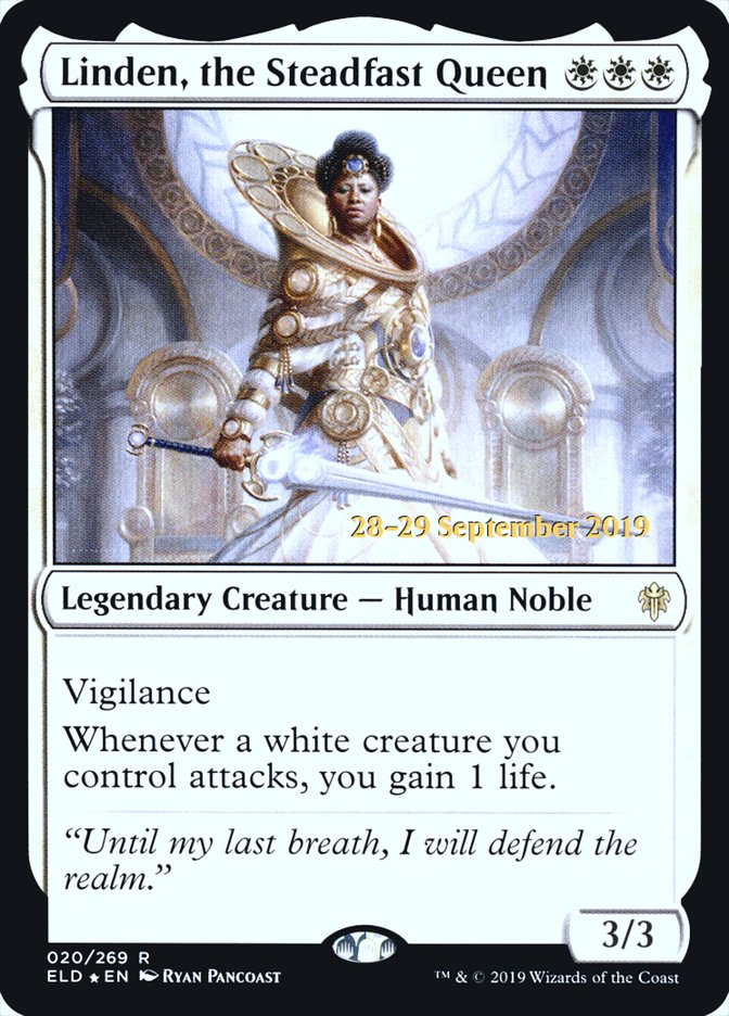 Linden, the Steadfast Queen  [Throne of Eldraine Prerelease Promos] | The Time Vault CA