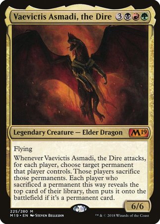 Vaevictis Asmadi, The Dire [Core Set 2019] | The Time Vault CA