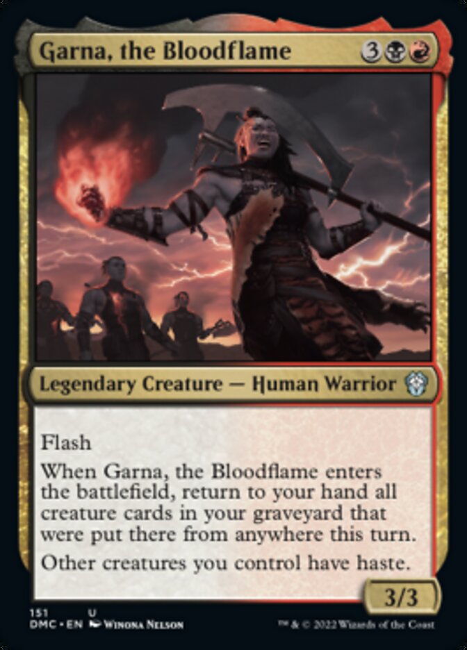 Garna, the Bloodflame [Dominaria United Commander] | The Time Vault CA