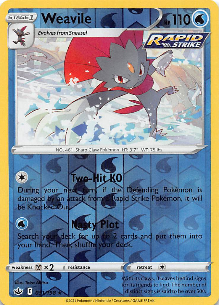 Weavile (031/198) [Sword & Shield: Chilling Reign] | The Time Vault CA