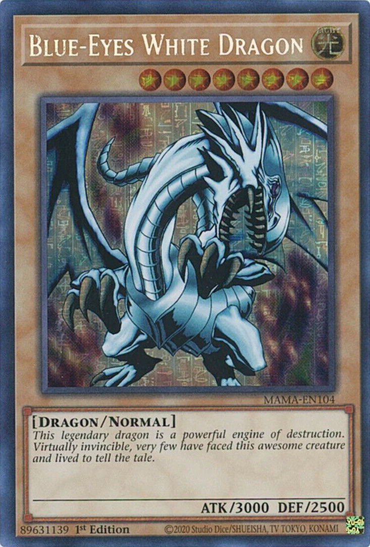 Blue-Eyes White Dragon [MAMA-EN104] Ultra Pharaoh's Rare | The Time Vault CA