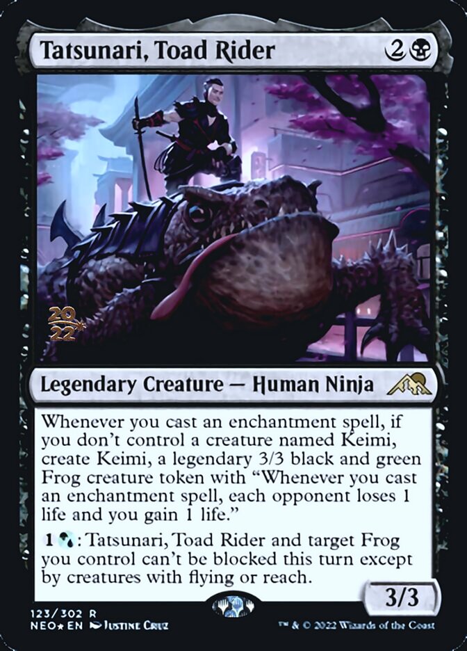 Tatsunari, Toad Rider [Kamigawa: Neon Dynasty Prerelease Promos] | The Time Vault CA