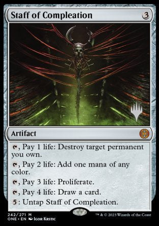 Staff of Compleation (Promo Pack) [Phyrexia: All Will Be One Promos] | The Time Vault CA