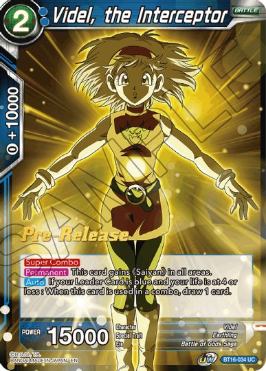 Videl, the Interceptor (BT16-034) [Realm of the Gods Prerelease Promos] | The Time Vault CA