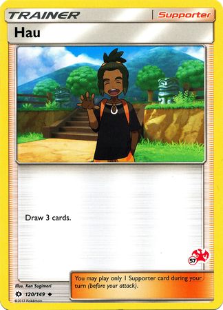 Hau (120/149) (Charizard Stamp #57) [Battle Academy 2020] | The Time Vault CA