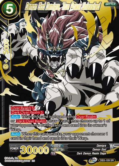 Demon God Demigra, True Power Unleashed (Alternate Art) (DB3-109) [Special Anniversary Set 2021] | The Time Vault CA